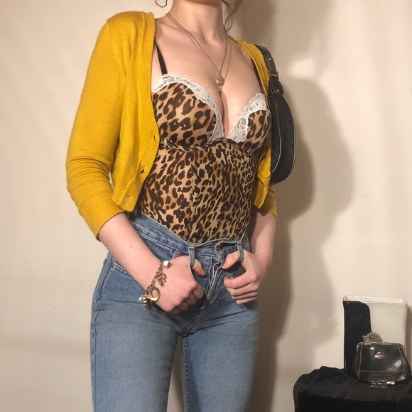 SOLD | leopard print bustier/corset top w boning - Picture 8 of 8